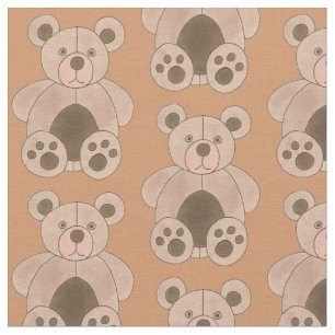Bruin Tan Teddy Bear Plush Animal Speelgoed Print Stof