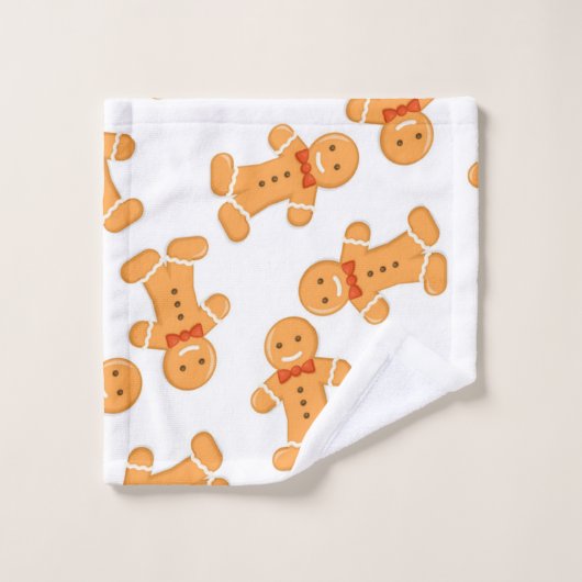 Bruin tandbrood op wit bad handdoek (Wasdoekje)