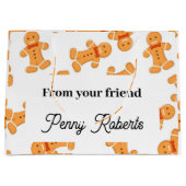 Bruin tandbrood op wit groot cadeauzakje (Voorkant)