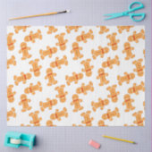 Bruin tandbrood op wit tissuepapier (Craft)