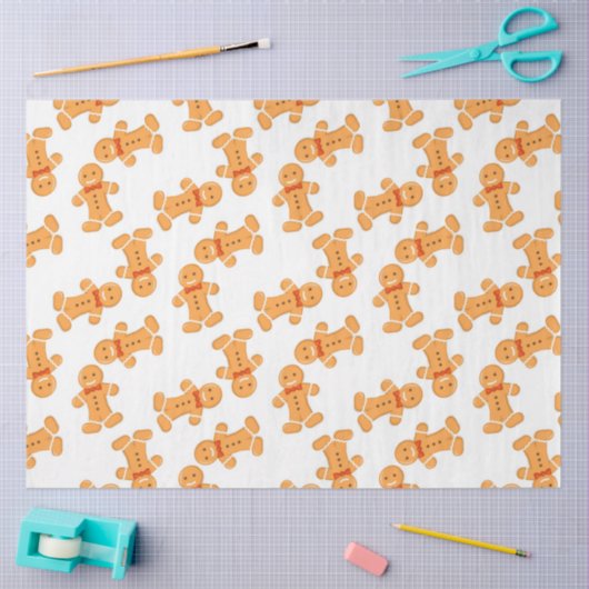 Bruin tandbrood op wit tissuepapier (Craft)