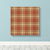 Bruin tapijdocanvas met tartan canvas afdruk (Insitu (Houten vloer))