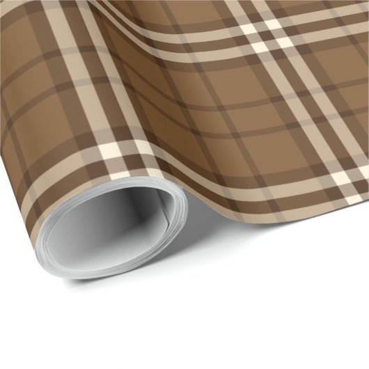 Bruin Tartan Cadeaupapier (Rol Hoek)