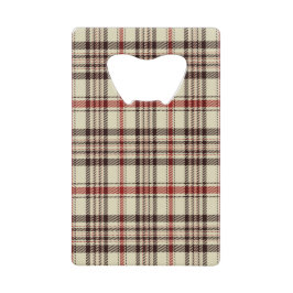 Bruin Tartan Creditkaart Flessenopener