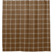 Bruin Tartan Douchegordijn (Voorkant)