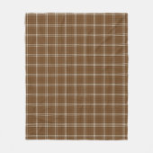 Bruin Tartan Fleece Deken (Voorkant)