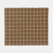 Bruin Tartan Fleece Deken (Voorkant (Horizontaal))