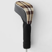 Bruin Tartan Golf Head Hoesje Golfheadcover (Schuin)