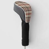 Bruin Tartan Golf Head Hoesje Golfheadcover (Schuin)