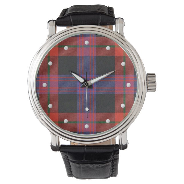 Bruin Tartan horloge (Voorkant)