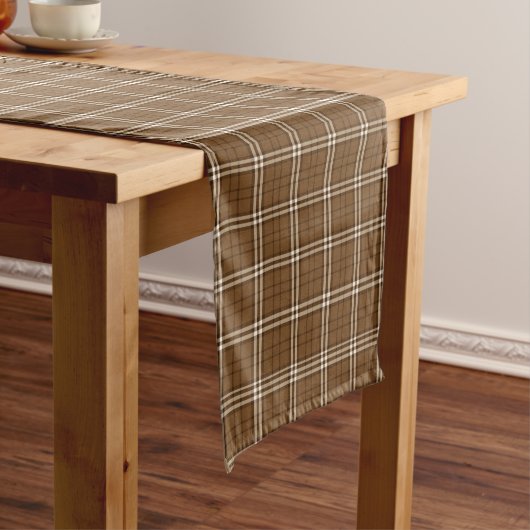 Bruin Tartan Lange Tafelloper (Voorbeeld)