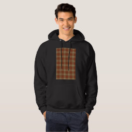 Bruin Tartan Mannen Basis gebogen Sweatshirt
