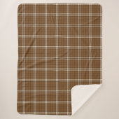 Bruin Tartan Sherpa Deken (Voorkant)
