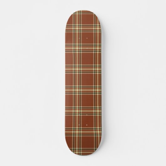 Bruin Tartan Skateboard (Voorkant)