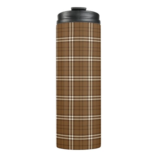 Bruin Tartan Thermosbeker (Voorkant)