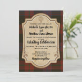 Bruin Tartan Weddenschap Kaart (Staand voorkant)