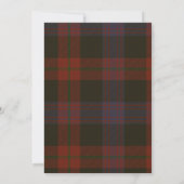 Bruin Tartan Weddenschap Kaart (Achterkant)