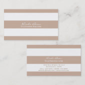 Bruin Taupe Modern Stripes Classic Visitekaartje (Voorkant / Achterkant)