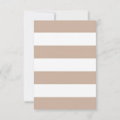 Bruin Taupe & Wit Gestreept Anker Tafelnummer (Achterkant)