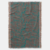 Bruin Teal Sierontwerp Deken (Voorkant Verticaal)