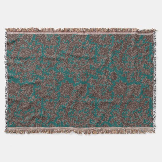 Bruin Teal Sierontwerp Deken (Voorkant)