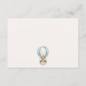 Bruin Teddy Bear Luchtballon Jongen Luier Raffle Informatiekaartje (Achterkant)