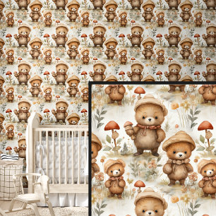 Bruin Teddy Beer Vrienden Behang