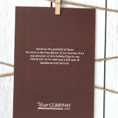 Bruin, Terracotta, Red Company-kerstkaart Kaart