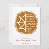 Bruin, Terracotta, Red Company-kerstkaart Kaart (Voorkant)