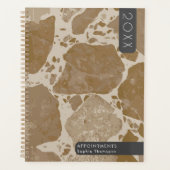 Bruin Terrazzo nieuwjaar Planner (Voorkant)