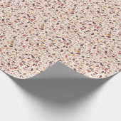 Bruin terrazzo: , trendy motief. cadeaupapier (Hoek)
