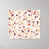 Bruin terrazzo: , trendy motief. canvas afdruk (Voorkant)