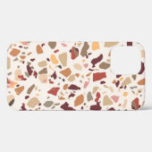 Bruin terrazzo: , trendy motief. Case-Mate iPhone case (Achterkant (horizontaal))