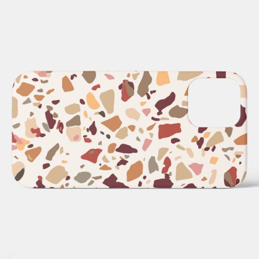 Bruin terrazzo: , trendy motief. Case-Mate iPhone case (Achterkant (horizontaal))