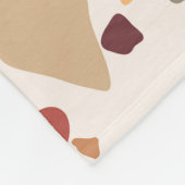 Bruin terrazzo: , trendy motief. fleece deken (Hoek)