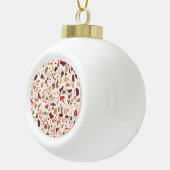 Bruin terrazzo: , trendy motief. keramische bal ornament (Rechts)