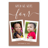 Bruin toen we waren leeftijd Kinder foto's script  Kaart (Voorkant)