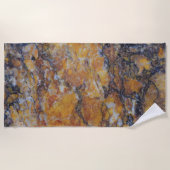 Bruin Tones Faux Marble Stone Strandlaken (Voorkant)