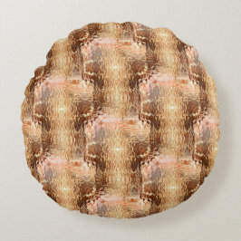 Bruin tot beige, gebogen gebogen glas met hammerin rond kussen