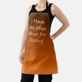 Bruin tot Oranje Fade All-Over Print Schort
