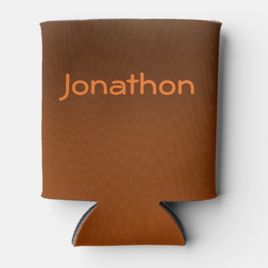 Bruin tot Sinaasappel Vervagen Blikjeskoeler (Voorkant)