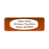 Bruin tot Sinaasappel Vervagen Etiket (Voorkant)