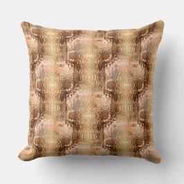 Bruin tot zalm, herhaald gebogen gehammerd glas kussen