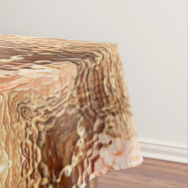 Bruin tot zalm, herhaald gebogen gehammerd glas tafelkleed