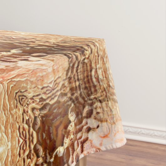 Bruin tot zalm, herhaald gebogen gehammerd glas tafelkleed (Voorbeeld)