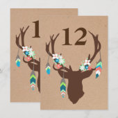 Bruin Tribal Deer Head Recetentingnummer (Voorkant / Achterkant)