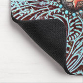 bruin turkooise western landschapsleer muismat (Hoek)