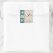 Bruin Turquoise Band Starfish Monogram Sticker (Tas)