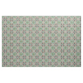Bruin Turquoise Blue Retro Nouveau Deco Pattern Stof (Yard (91,4 cm))