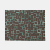 Bruin Turquoise Patroon Deurmat Rug (Voorkant)